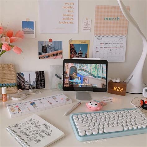 cute office aesthetic|aesthetic desktop screens.